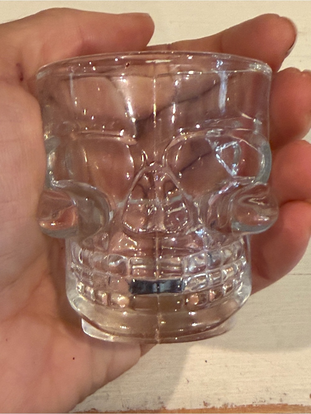 4 Clear Skull Glass Shot Glass - Transparent Home Accent